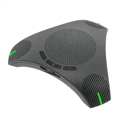 Front. TECH SAFARI - Usb Speakerphone With Dual Hub Conference Room Omnidirectional Microphone And Computer Speakers For Home Of - Default.