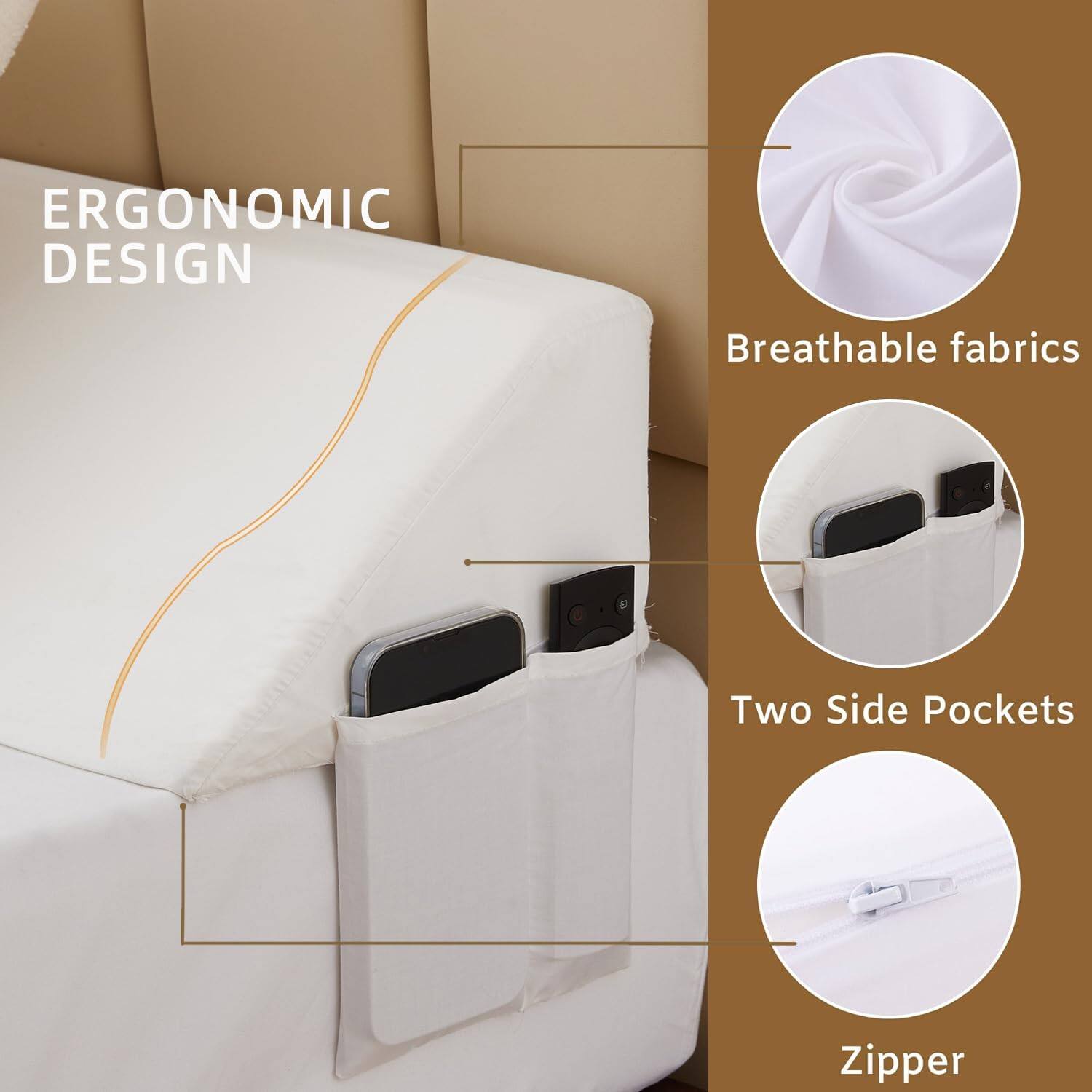 ERGONOMIC DESIGN

- Breathable fabrics
- Two Side Pockets
- Zipper