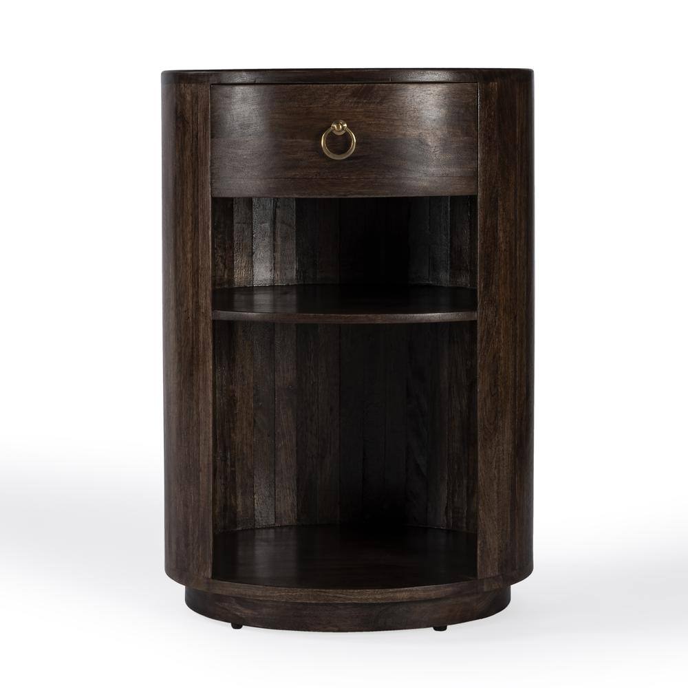 Alt View 1. Butler Specialty - Carnolitta One Drawer End Table - Dark Brown.