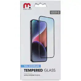 Mybat Pro - Full Coverage Tempered Glass for Apple iPhone 15 - Clear