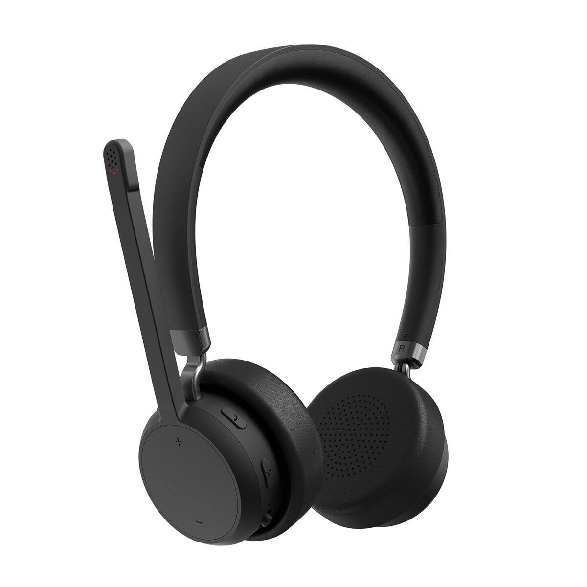 Alt View 1. Lenovo - Lenovo Wireless Closed-Back On-Ear Stereo Headset - Black.