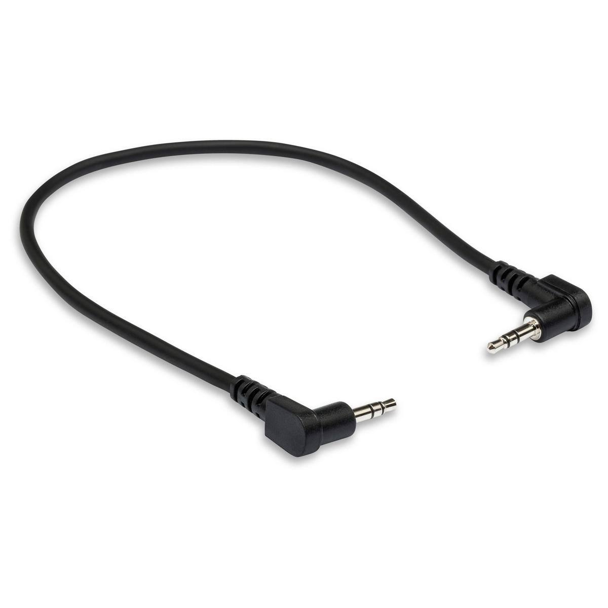 Alt View 1. Hosa Technology - Hosa Technology 2x 8" Stereo Mini Angled Male to Stereo Mini Angled Male 3.5mm TRS RA Cable.