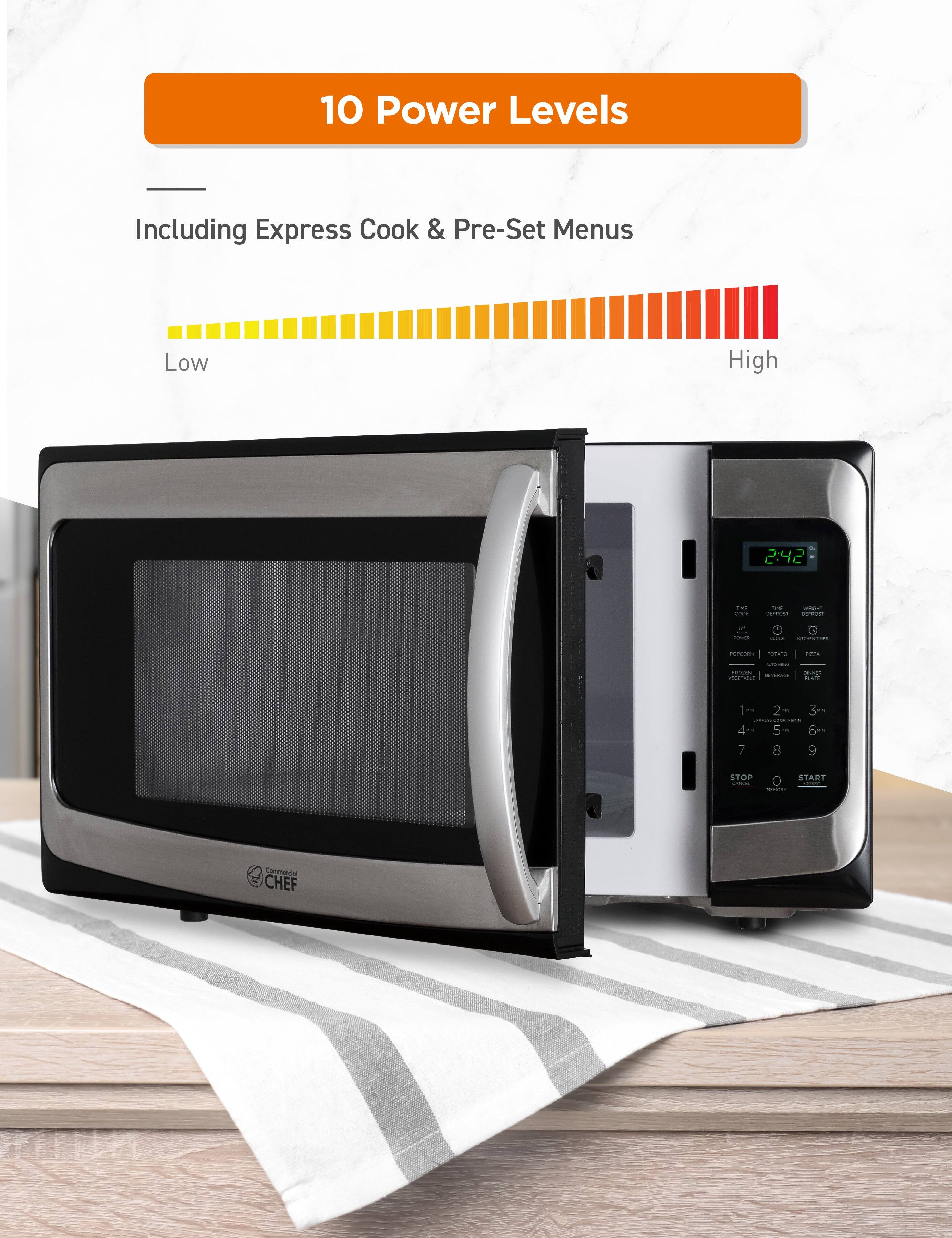 10 Power Levels
Including Express Cook & Pre-Set Menus
Low
High
2:42
1
2
3
4
5
6
7
8
9
STOP
START
Commana CHEF T