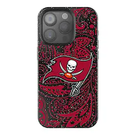 Keyscaper - NFL - Tampa Bay Buccaneers Paisley Bling iPhone Case - 15 - Black