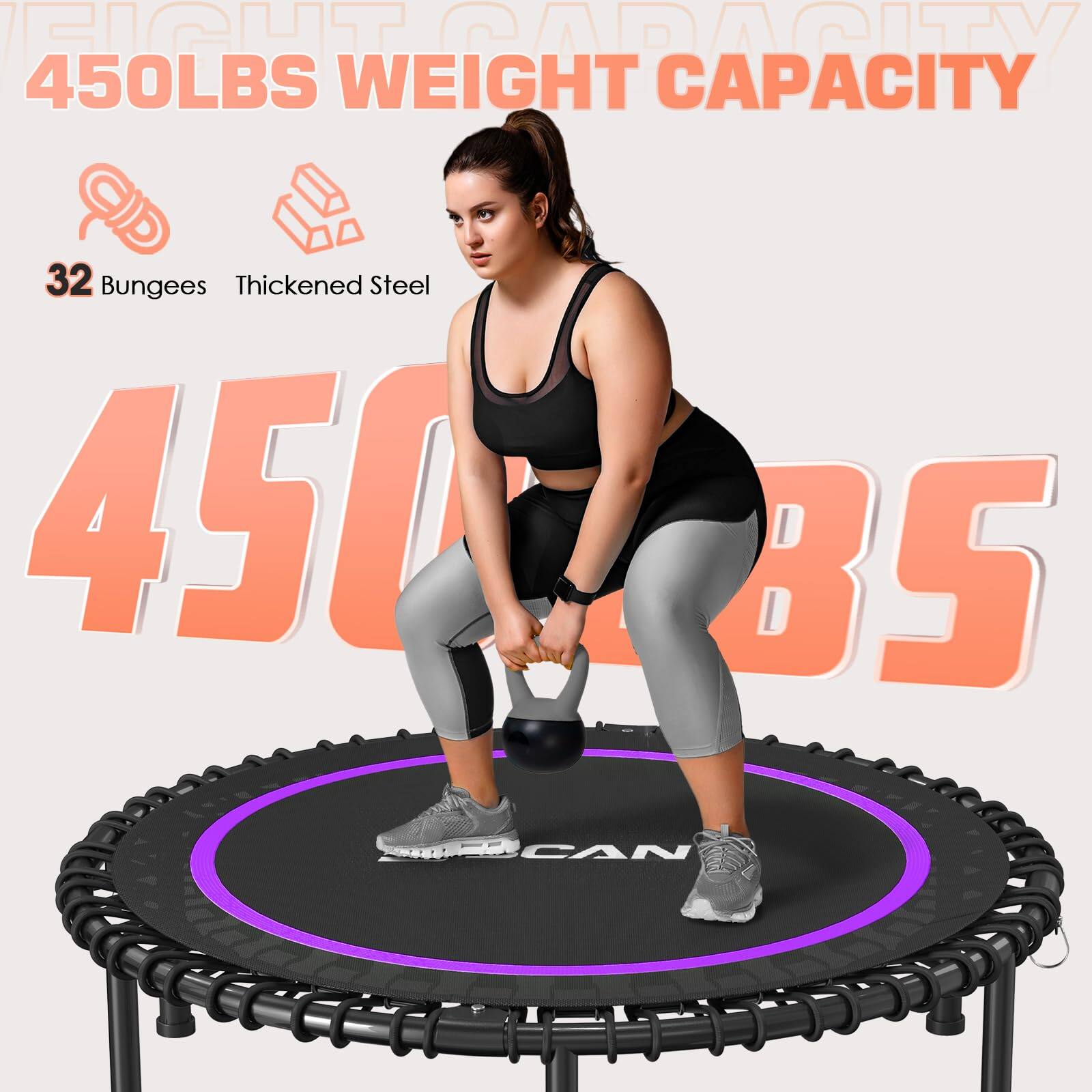 FG.W 450LBS WEIGHT CAPACITY 32 Bungees Thickened Steel 450 85 ACAN