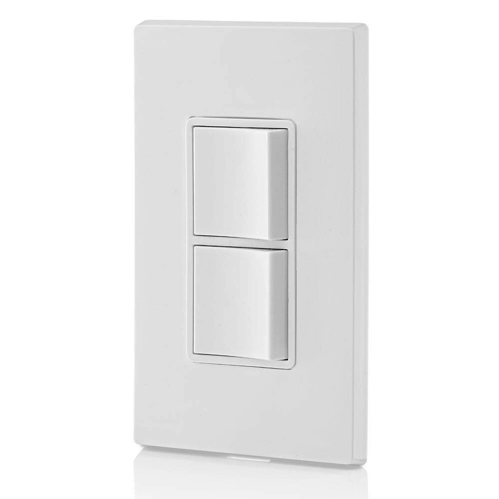 Left. Leviton - 15 Amp 120/277V Decora Single-Pole AC Combination Commercial-Grade Grounding Switch Model 5634-W - White.