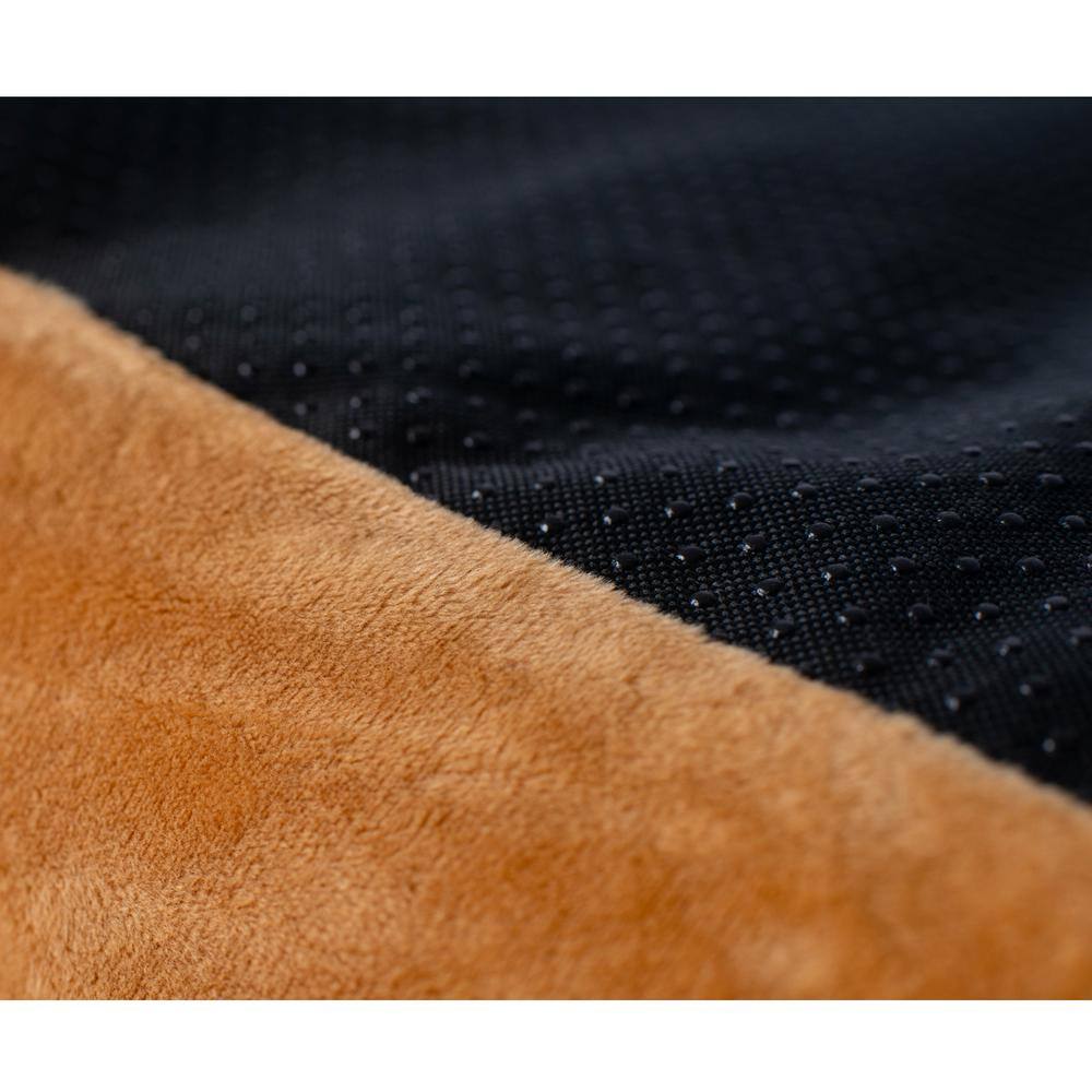 Angle. Armarkat - Large Earth Brown Bolstered Pet Bed And Mat - Brown.