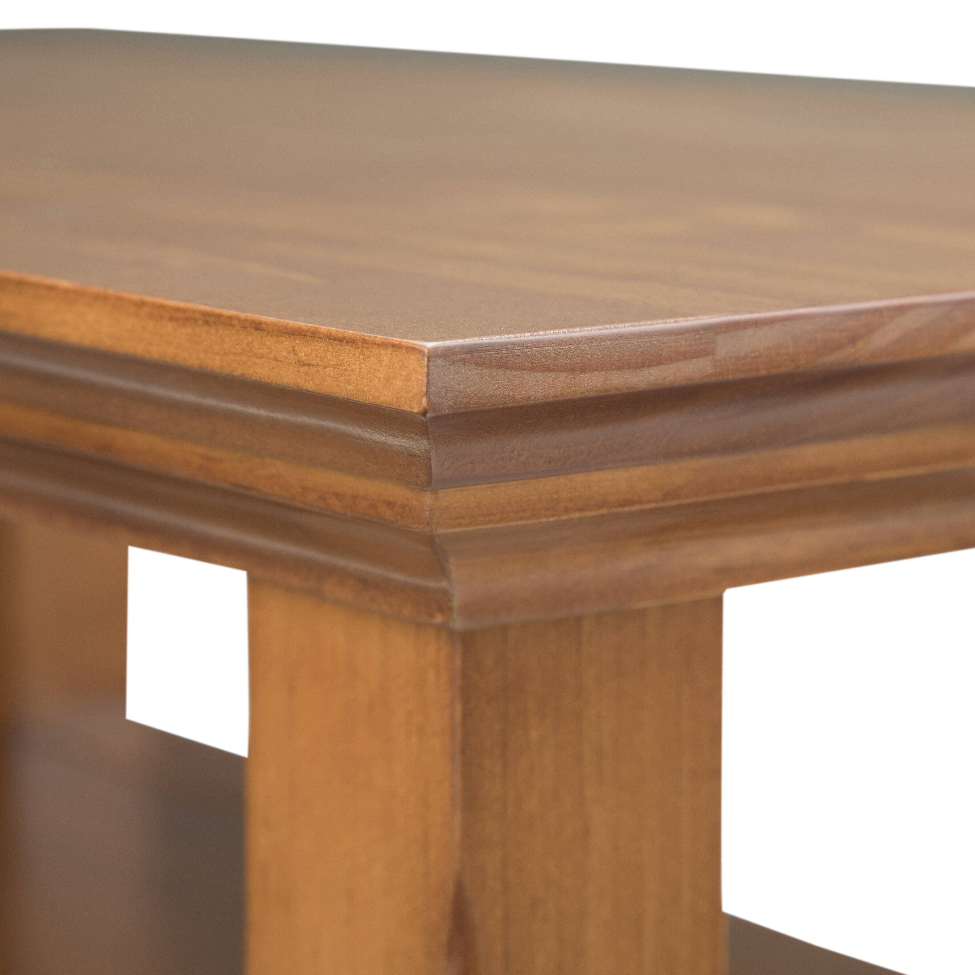 Back. Simpli Home - Acadian 14 inch Solid Wood Transitional Narrow Side Table in Light Golden Brown (Set of 2) - Light Golden Brown.