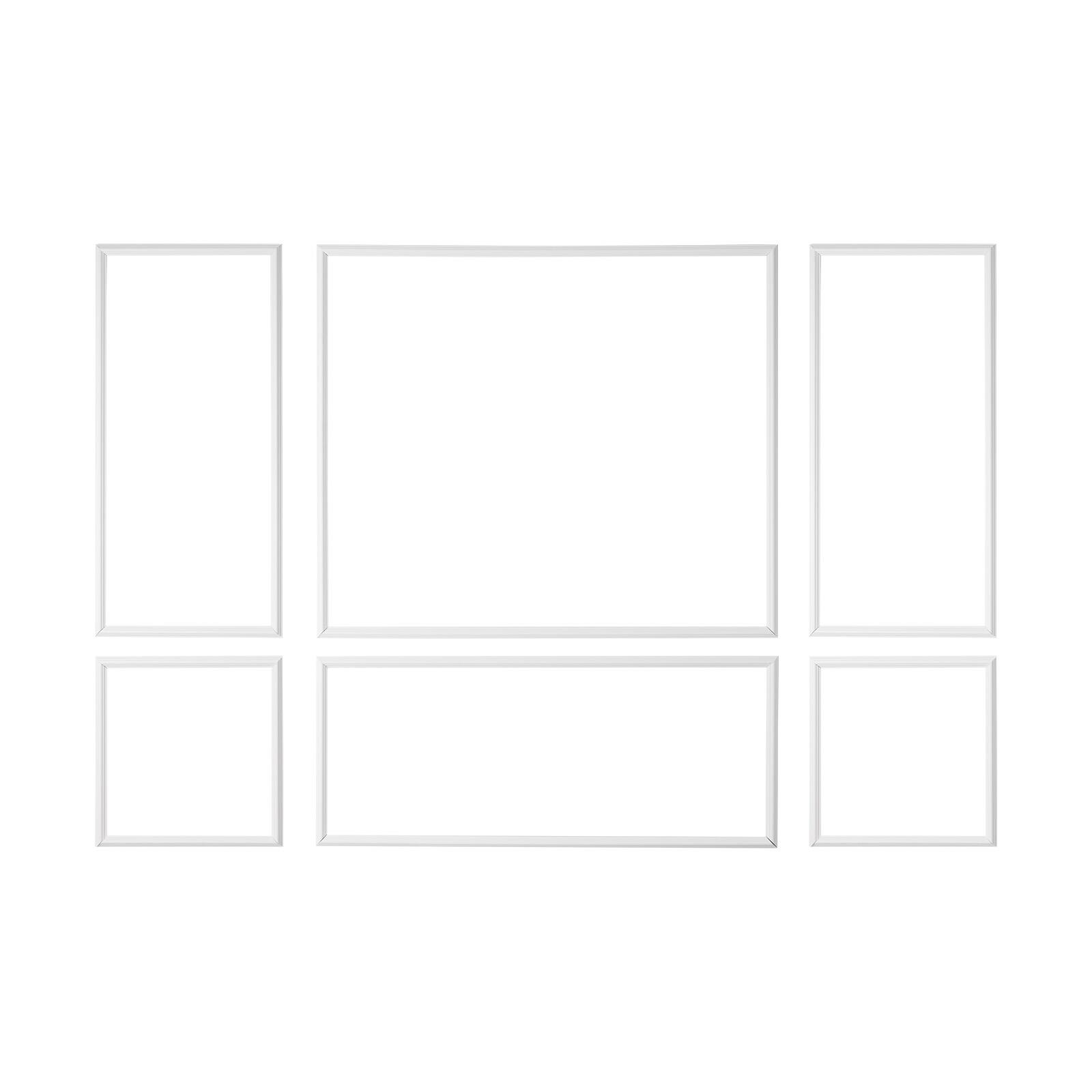 Alt View 5. VEVOR - Wall Molding 3 Pack, Wainscoting Panels Kit, Lightweight Paintable Polystyrene, Easy to Install Accent Wall Trim - White.