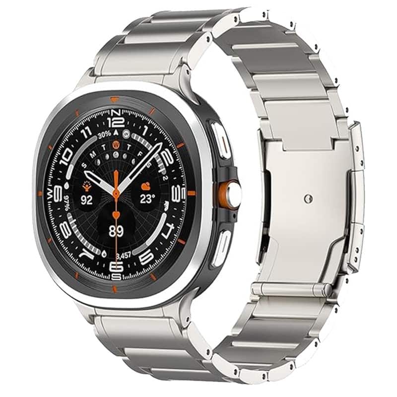 StrapsCo - Metal Bracelet For Samsung Galaxy Watch Ultra - Titanium