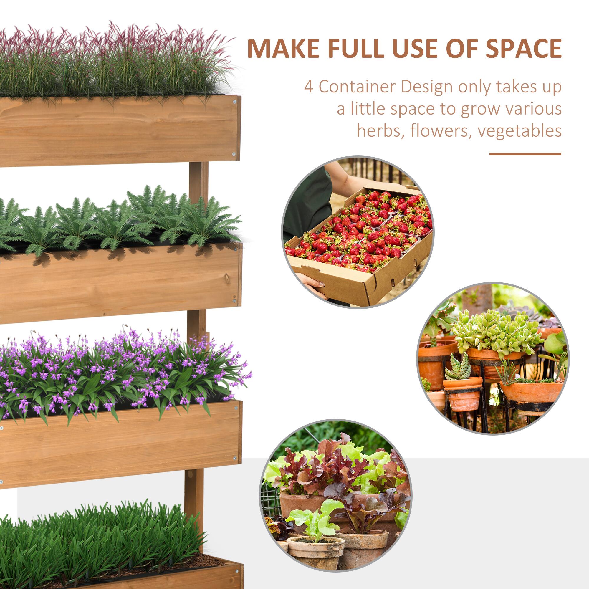 MAKE FULL USE OF SPACE
4 Container Design only takes up a little space to grow various herbs, flowers, vegetables
