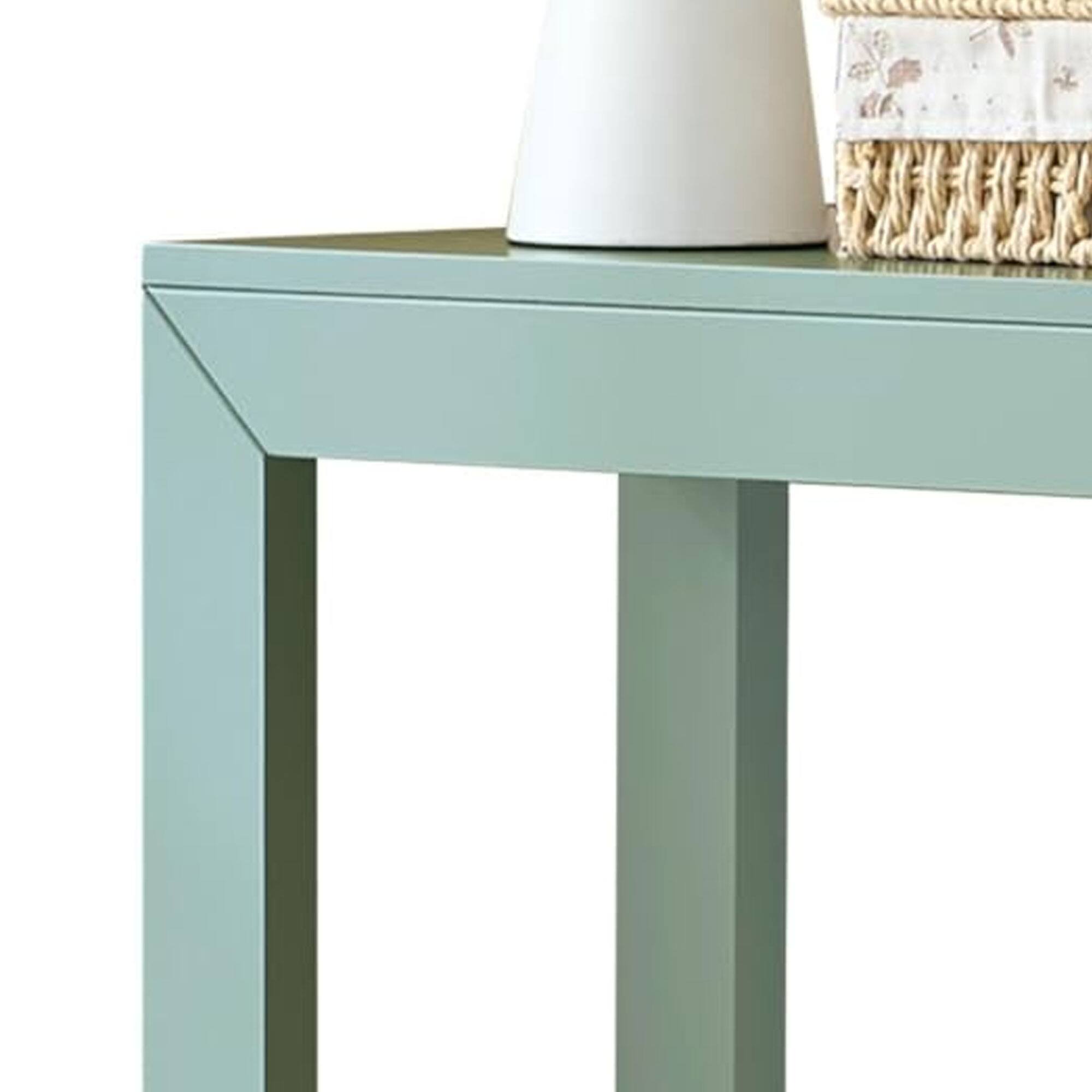 Back. Kings Brand Furniture - Kings Brand Furniture Russel Long Console Table - Minimalist and Slim Entryway Table for Decorative Displays, Sofa Table - Ice blue.
