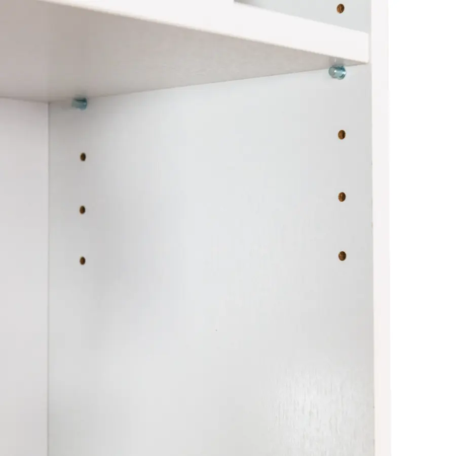 Alt View 15. CorLiving - Teo Collection 5-Tier Floor-Standing Bookcase - White.
