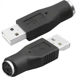 Sanoxy - PS/2 Female to USB Male Adapter Converter Cable - Black