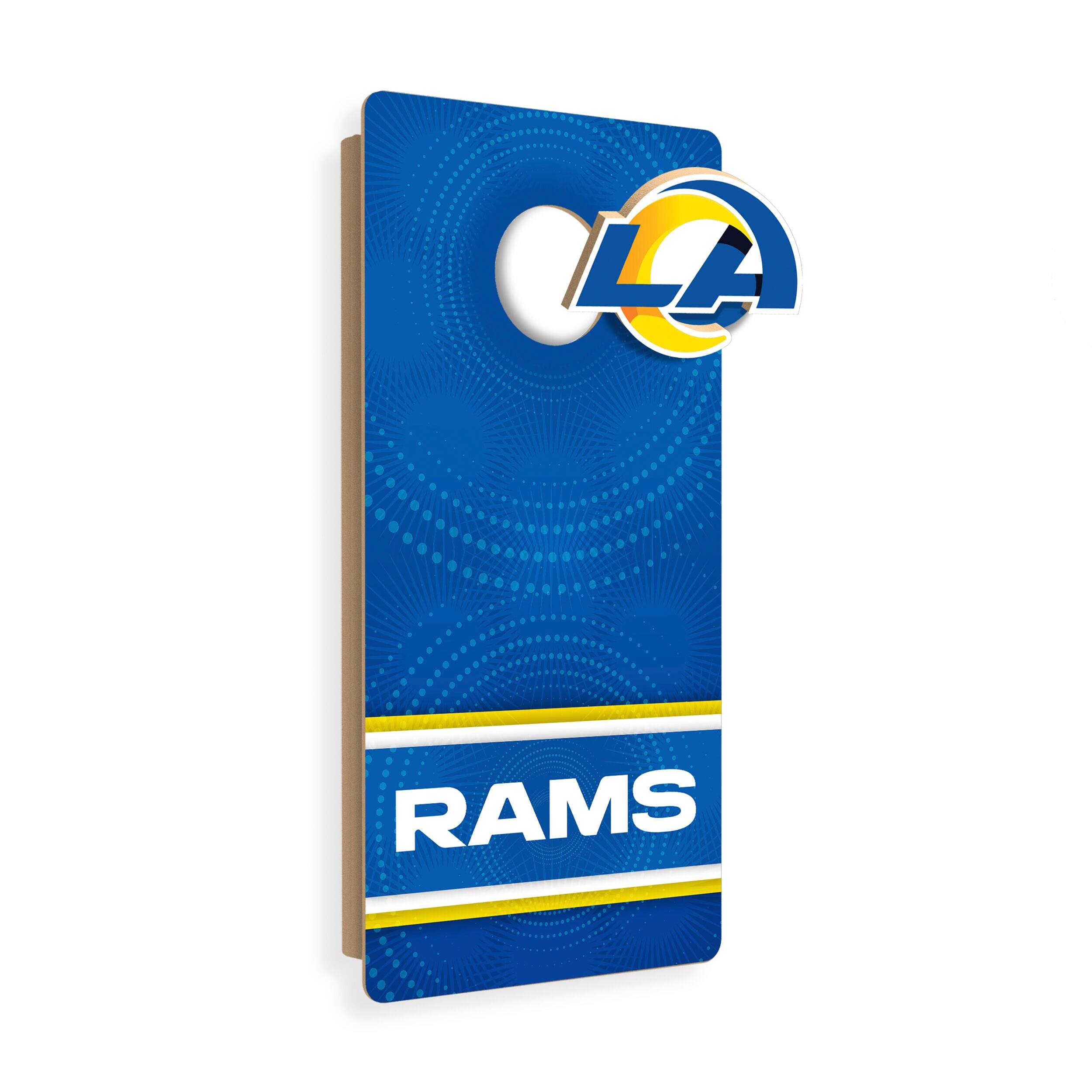 Fan Creations - Los Angeles Rams Wall Hanging Cornhole Board - Multicolor