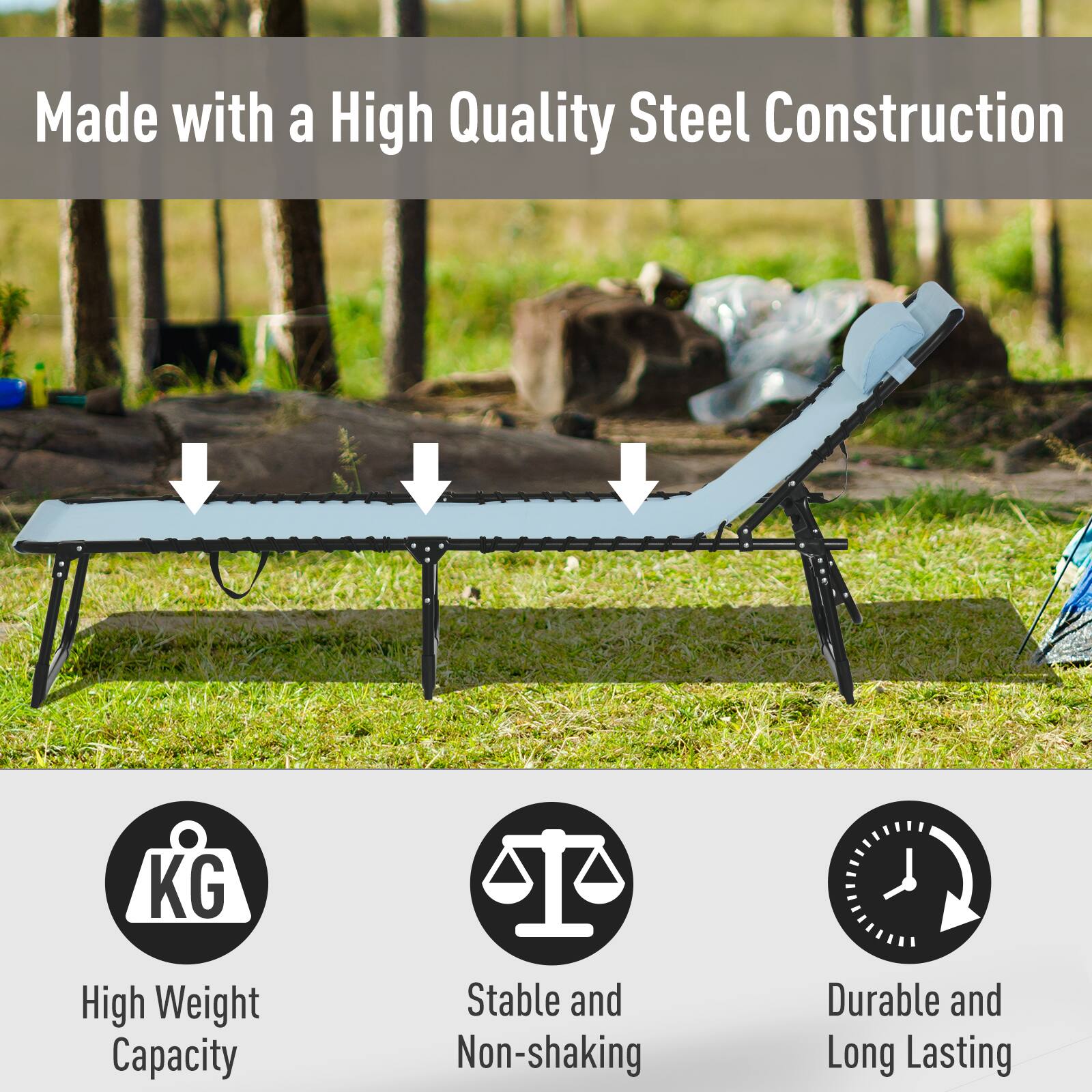 Made with a High Quality Steel Construction, KG High Weight Capacity, Stable and Non-shaking, Durable and Long Lasting