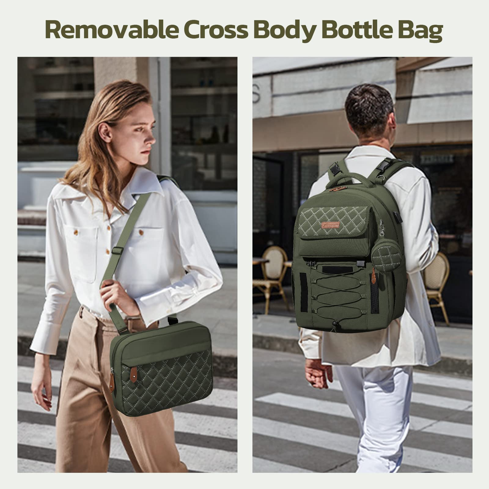 Pacoar Cade Large Diaper Bag 29l 45l Expandable Backpack For 2 Kids ...