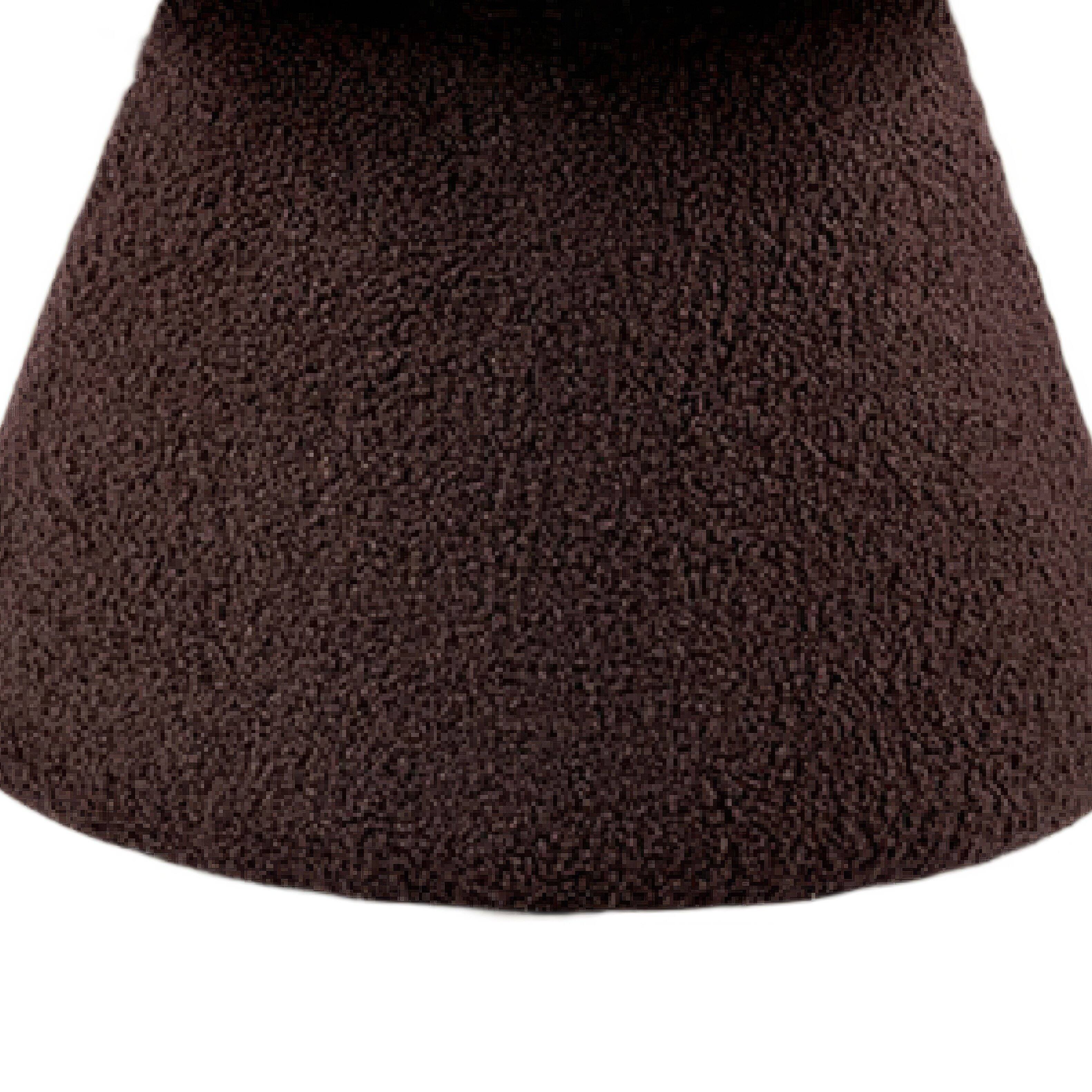 Alt View 2. Manhattan Lane - Xyna Mushroom-shaped Ottoman Stool with Pedestal Base,  Fabric - Brown.