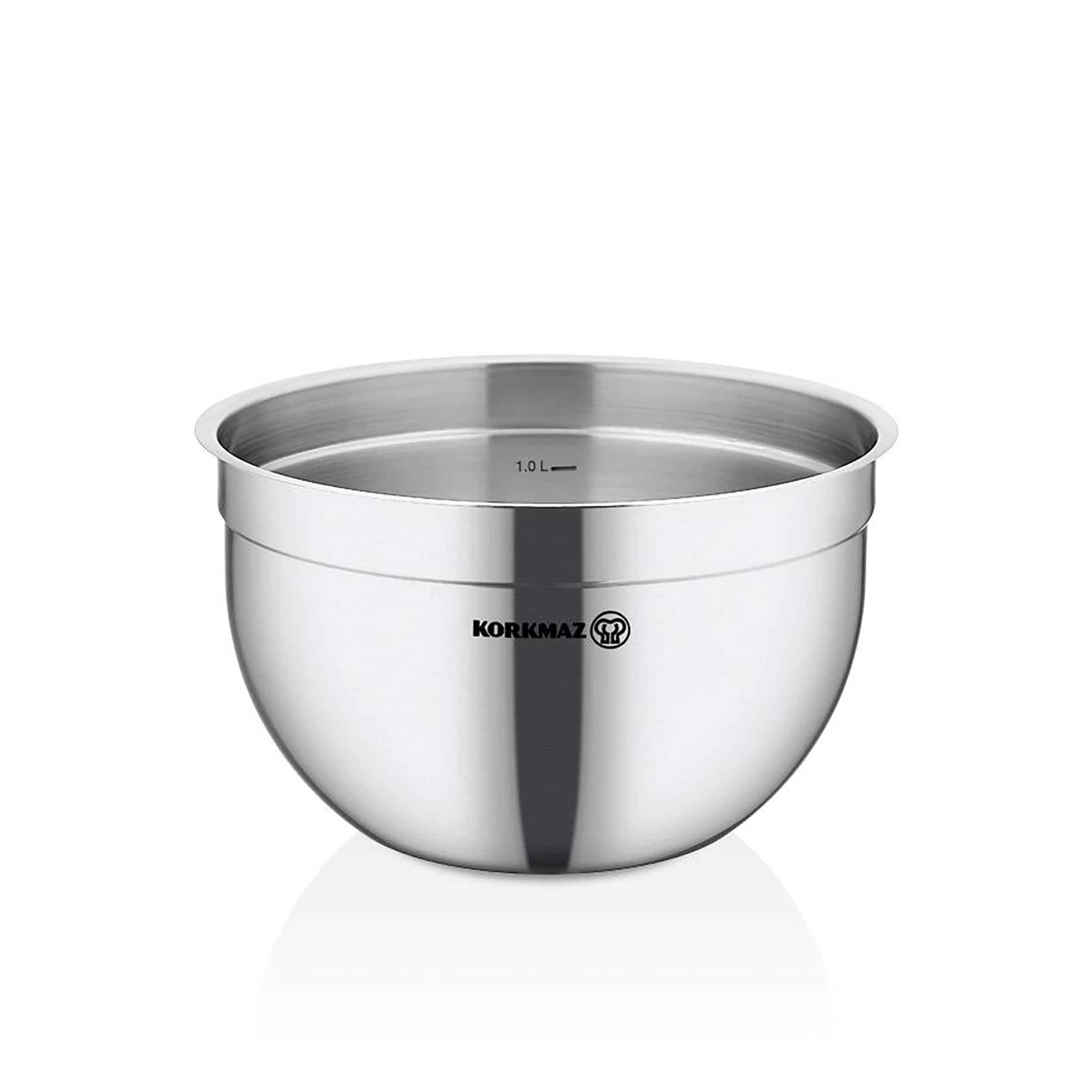 Korkmaz - Gastro Proline 5.4 Quart Stainless Steel Mixing Bowl - Silver