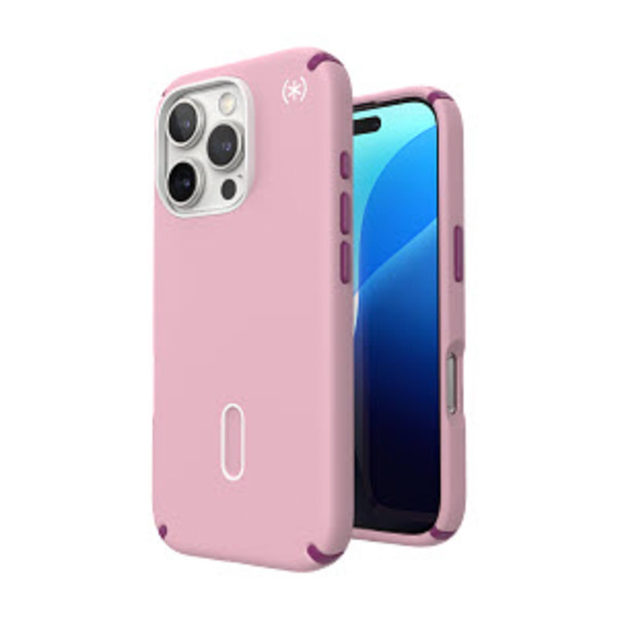 Alt View 2. Speck - Presidio2 Pro ClickLock Case with MagSafe for Apple iPhone 16 Pro - Wednesday Pink.