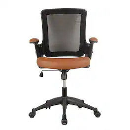 Forest'nSky - Mid-Back Mesh Task Office Chair with Height Adjustable Arms - Brown