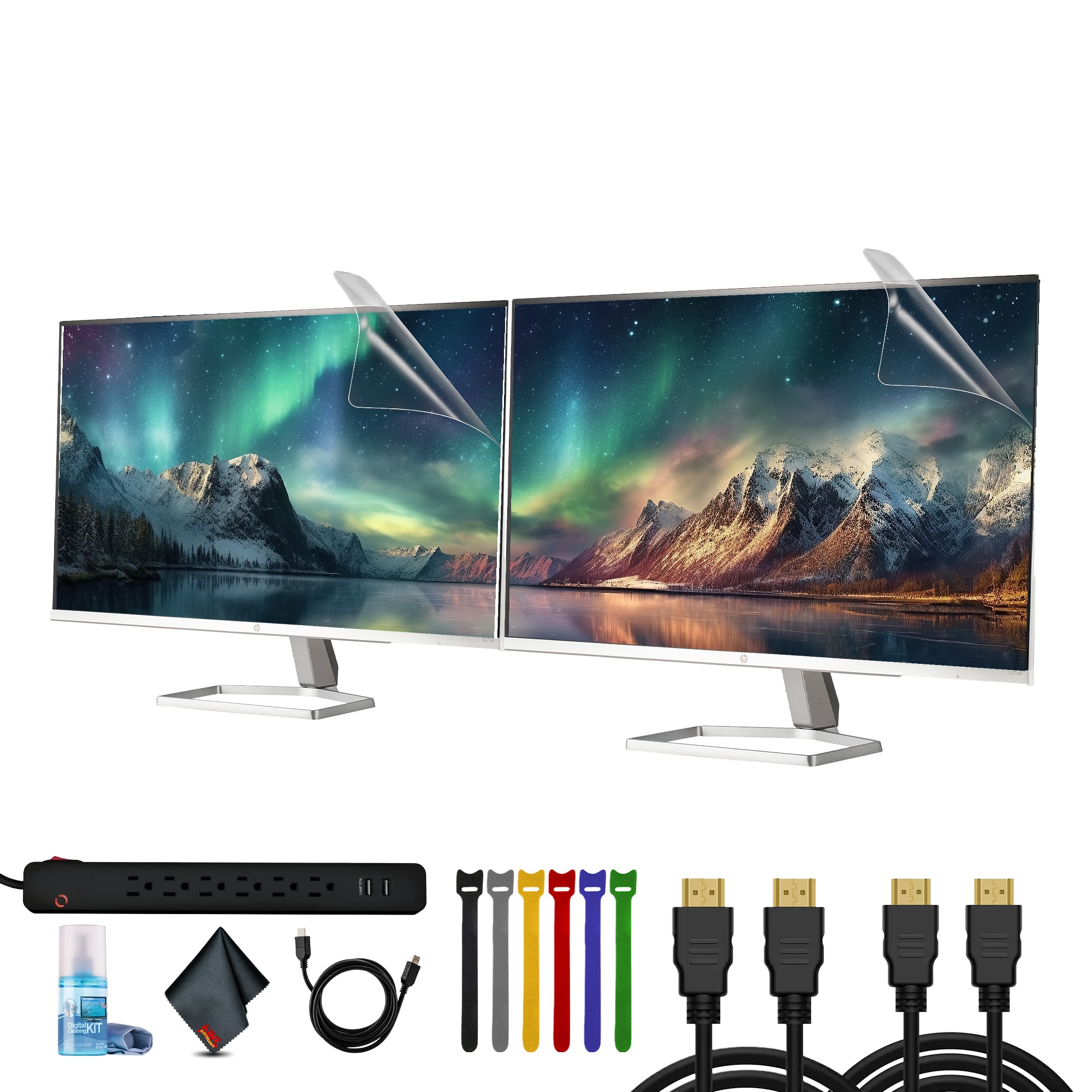 HP - Series 5 27 inch FHD White Monitor - 527sw Bundle