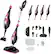 Front. Sweet - 10-in-1 Steam Mop, 1550W Detachable Handheld Steam Cleaner for Floor Cleaning, 16FT Cord, 2 Washable Pads - Black Pink.