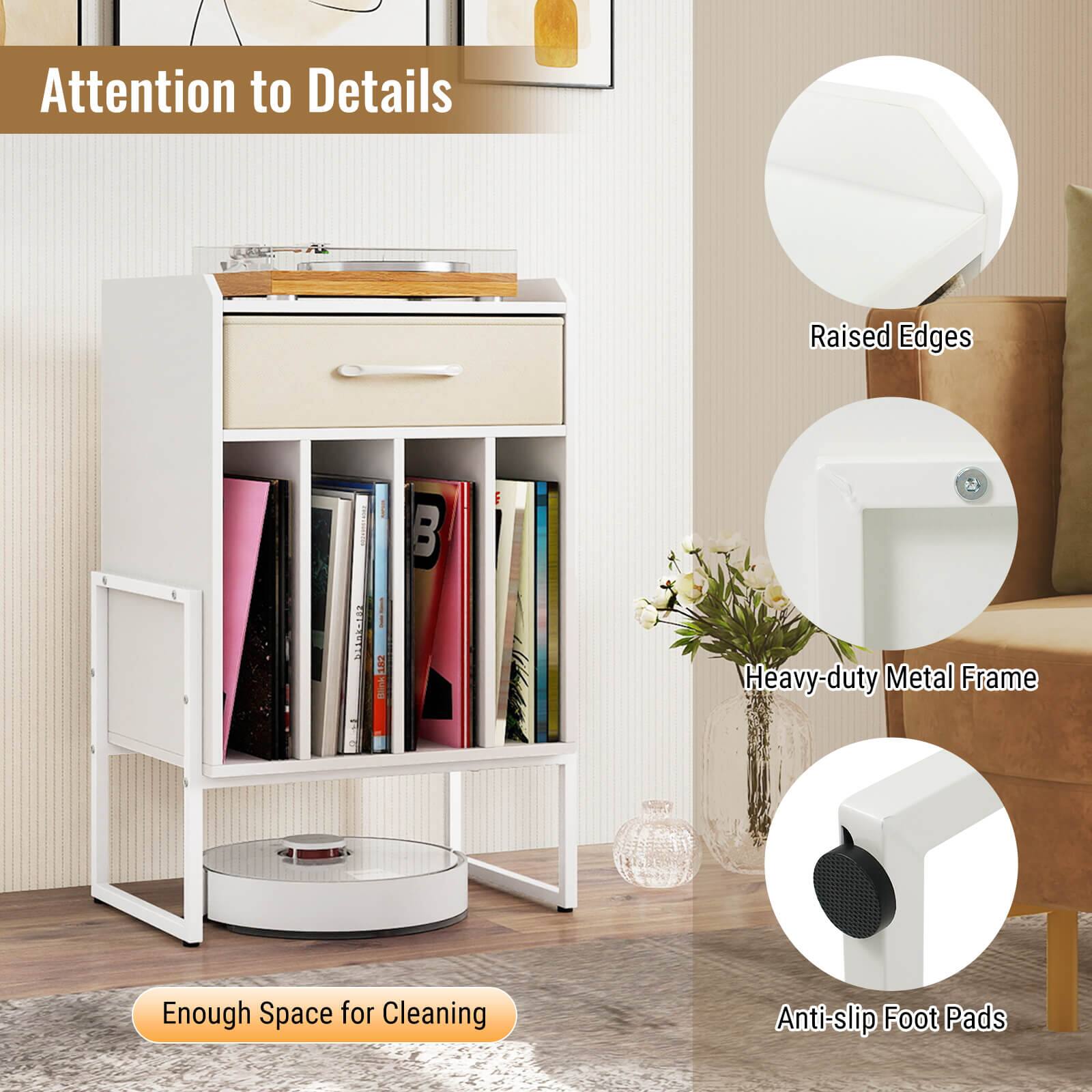 Attention to Details  
Raised Edges  
Heavy-duty Metal Frame  
Enough Space for Cleaning  
Anti-slip Foot Pads