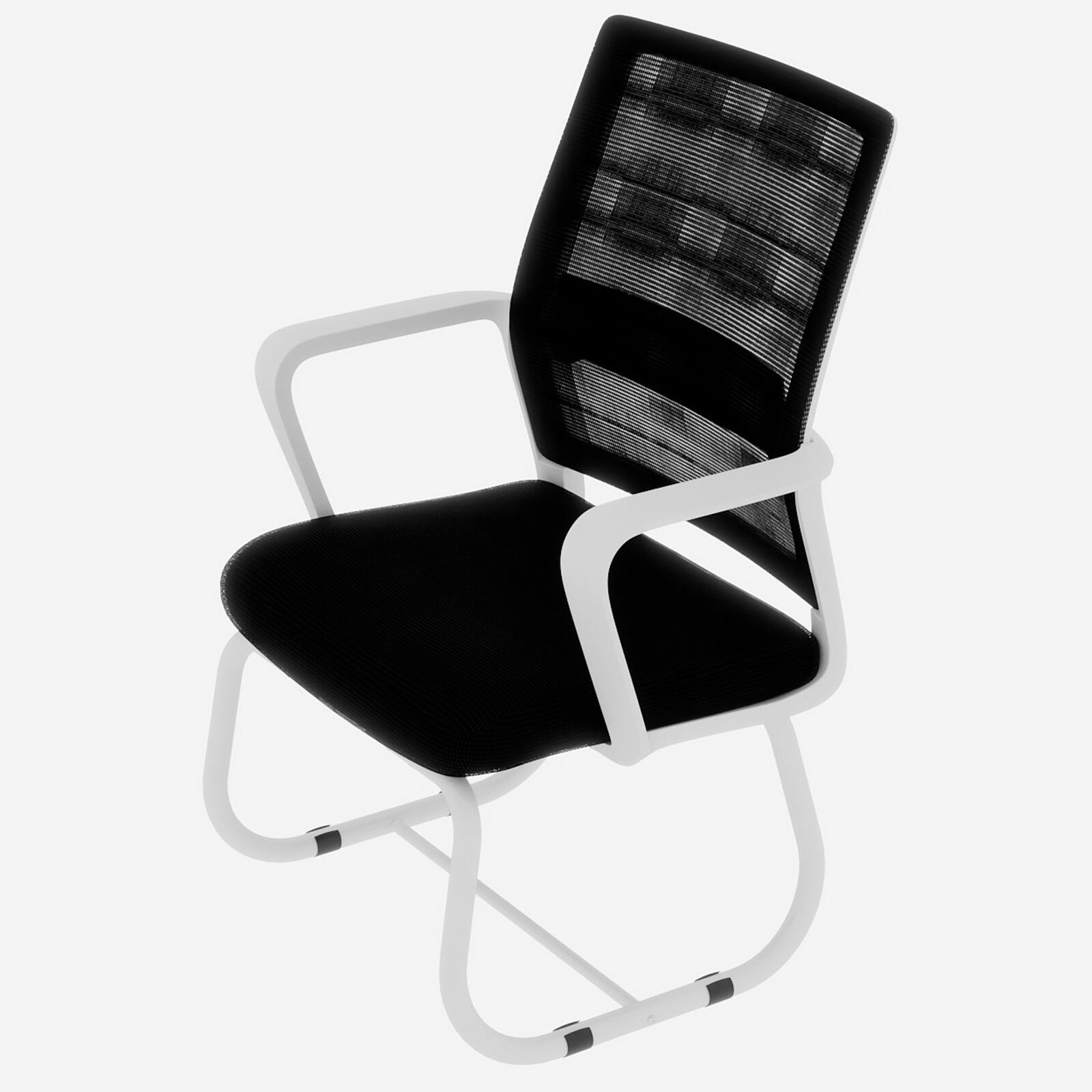 Alt View 6. Forest'nSky - Minimalist Modern Office Chair with Metal Frame, Soft Comfortable Seating, Swivel Desk Chair for Home Office - Black.