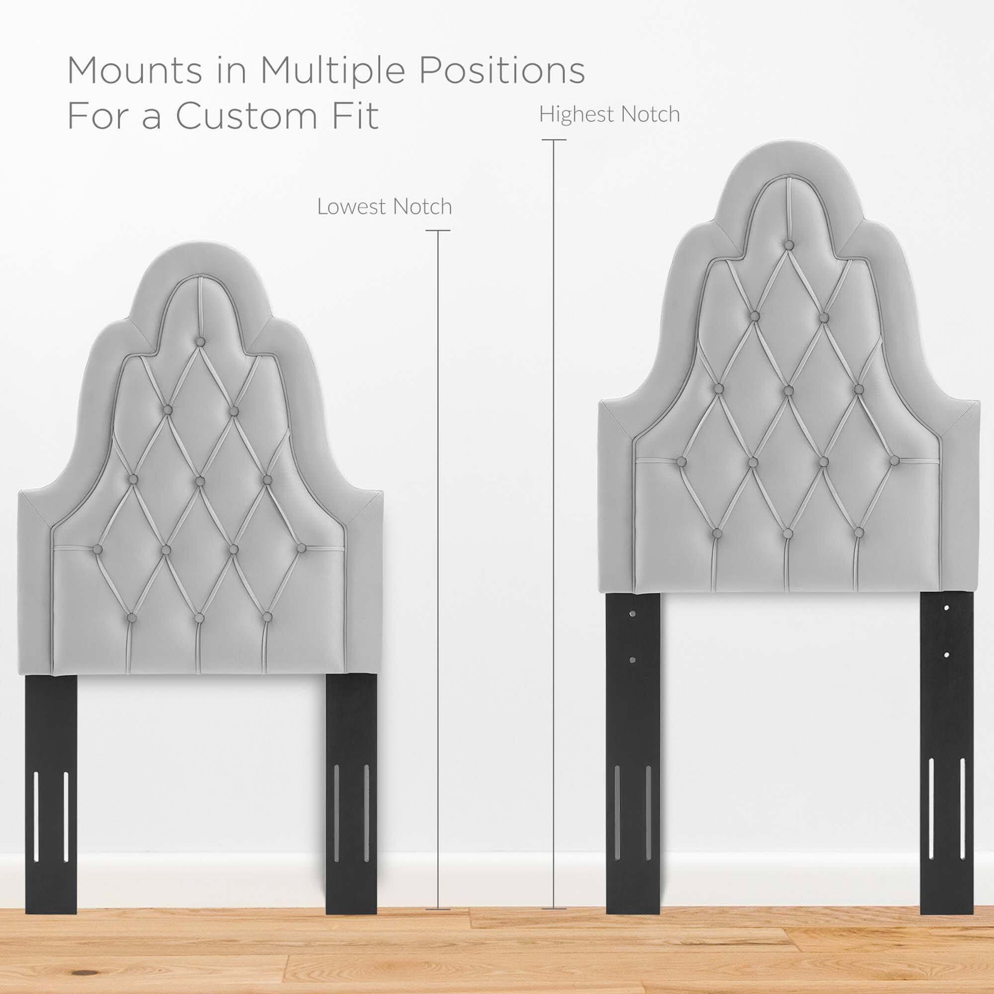 Mounts in Multiple Positions  
For a Custom Fit  

Lowest Notch  
Highest Notch