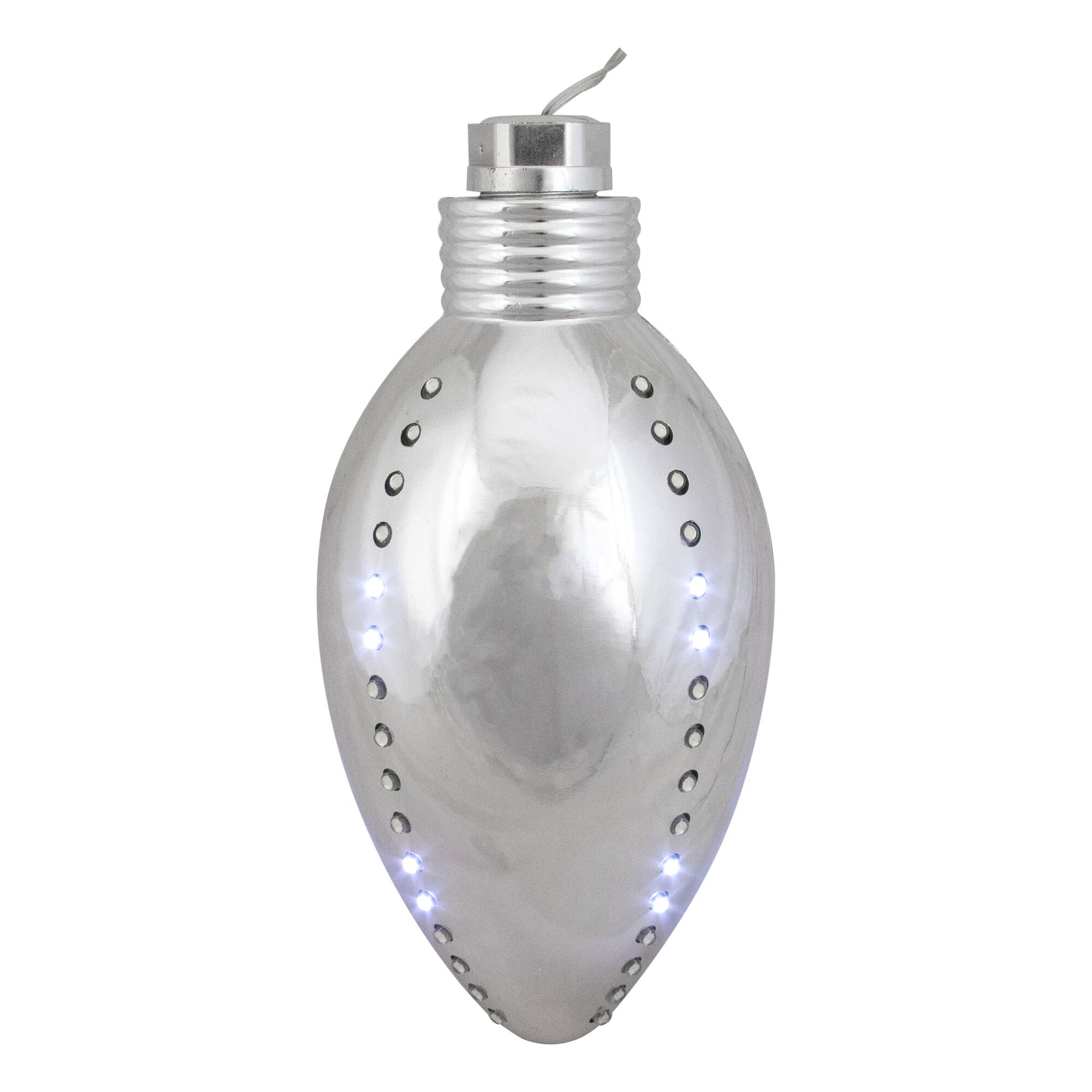 Hofert - LED Lighted Multi-Function Christmas Commercial Ornament - 10" - Clear Lights - Silver