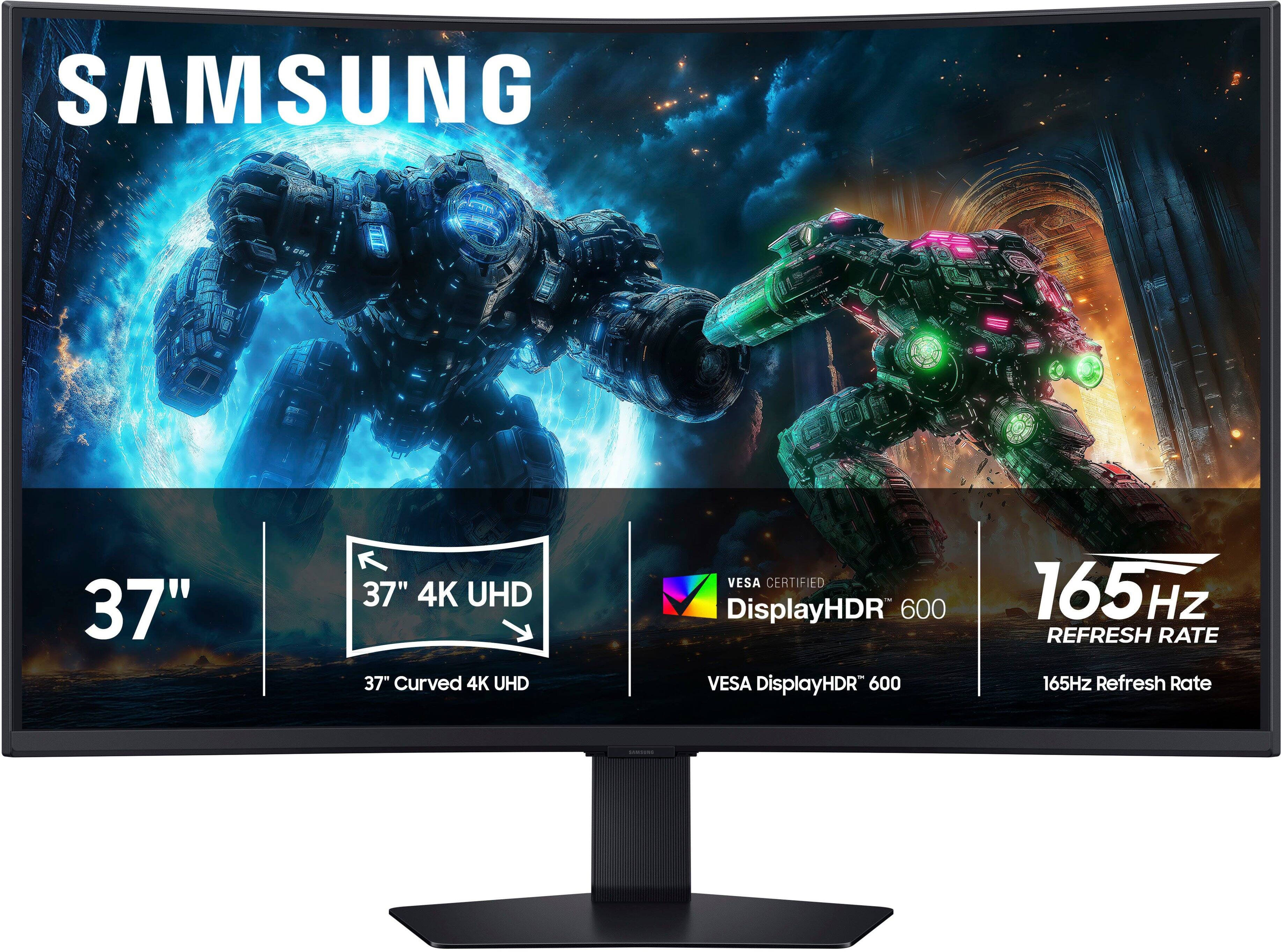 SAMSUNG 37" 4K UHD Curved 4K UHD VESA CERTIFIED DisplayHDR 600 VESA DisplayHDR 600 165Hz Refresh Rate