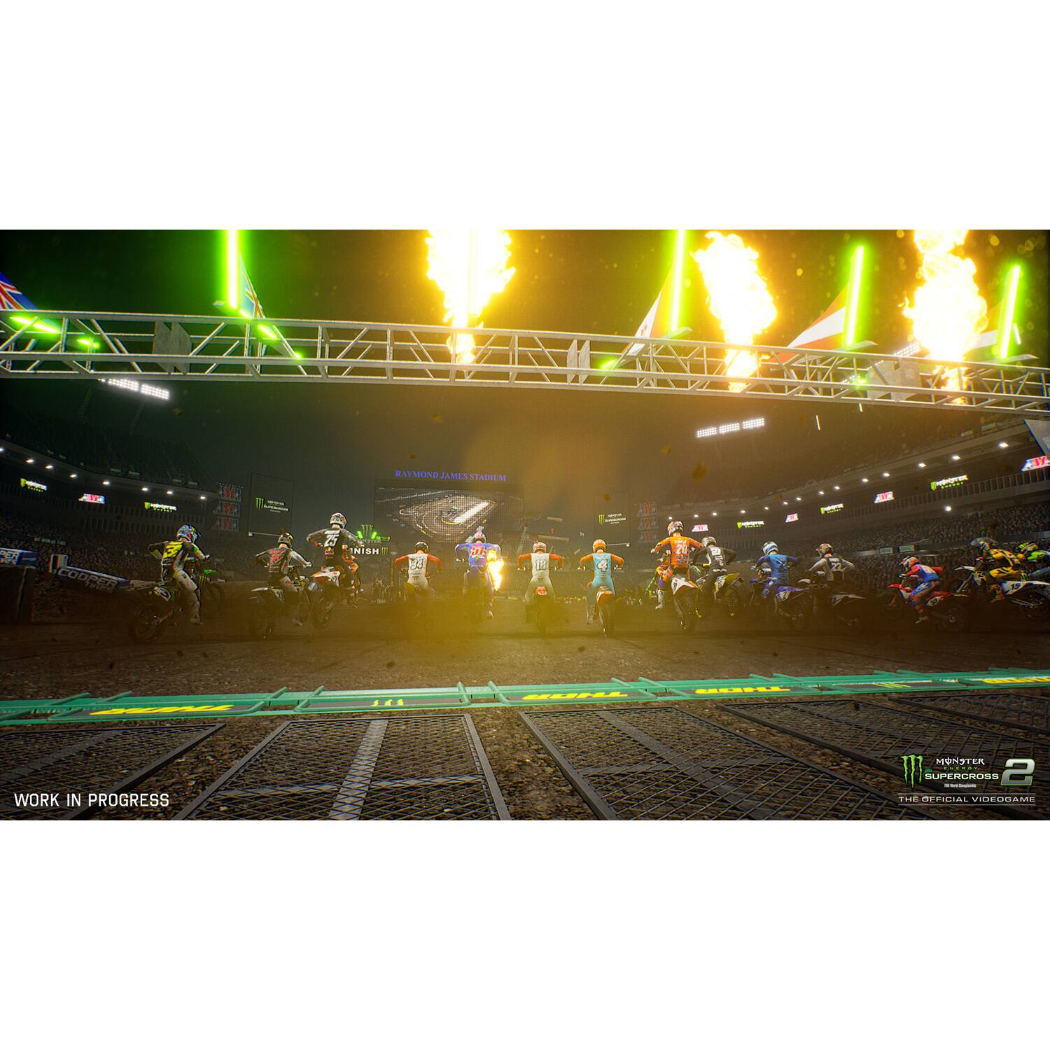 The corrected text is:

- Raymond James Stadium | Monster Supercross 2: The Official Videogame