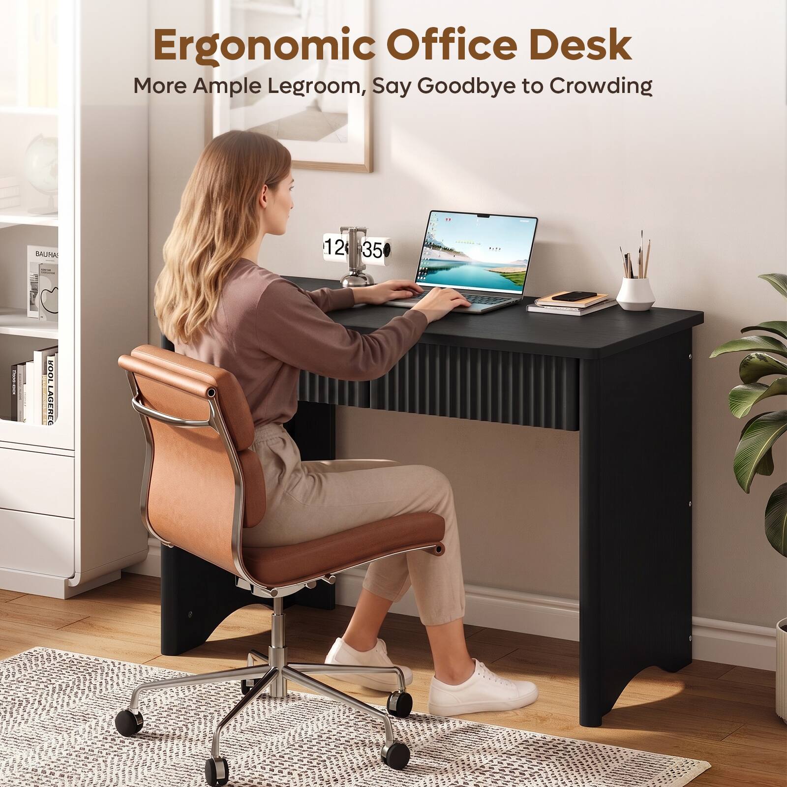 Ergonomic Office Desk  
More Ample Legroom, Say Goodbye to Crowding  
BAUMAI 12 35