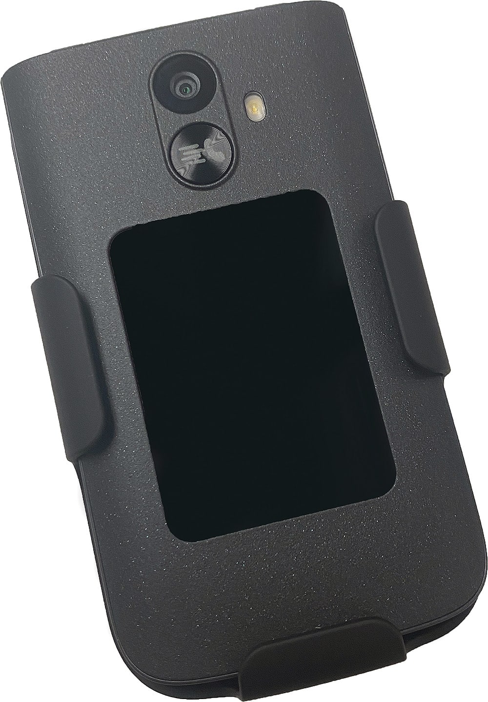 Nakedcellphone - Holster for TCL Flip 3 Phone or TCL Flip 4 5G - Belt Clip Holder Case - Black