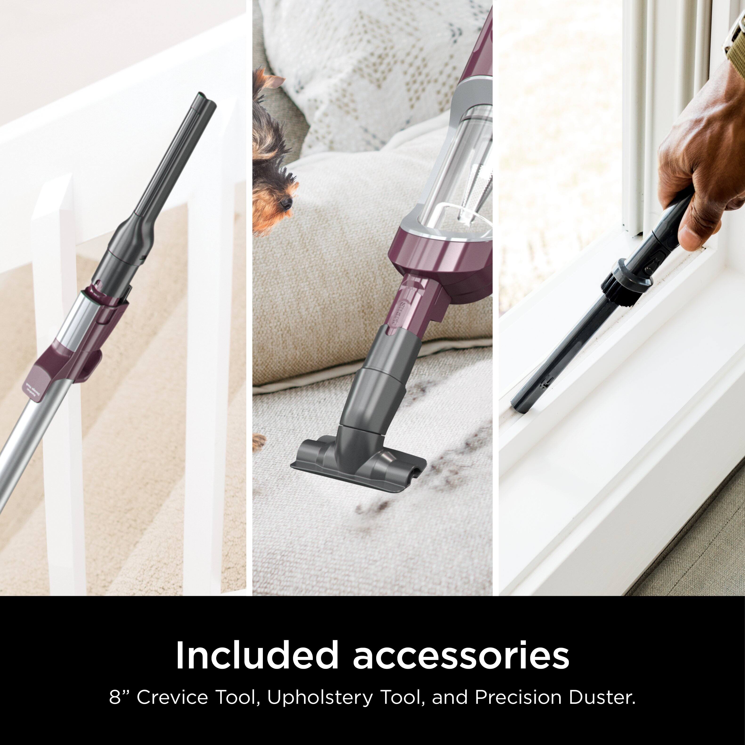 Included accessories: 8" Crevice Tool, Upholstery Tool, and Precision Duster.