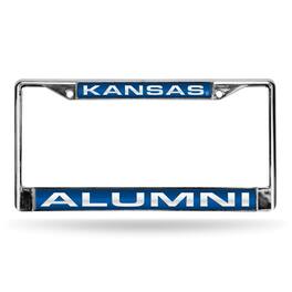 Rico Industries - Kansas Jayhawks Alumni Chrome Metal Laser Cut License Plate Frame - Multi