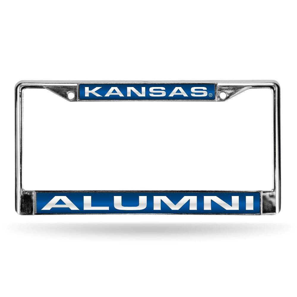 Kansas Jayhawks Alumni Chrome Metal Laser Cut License Plate Frame