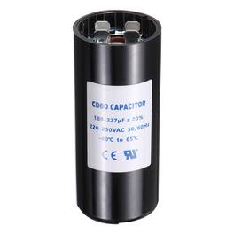 Unique Bargains - CD60 Capacitor 189-227uF 220-250VAC Run Motor Start Capacitor 50/60Hz for Electric Fan Motor Well Pump - Black