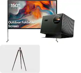 Valerion - VisionMaster Pro2 4K with 150-inch Outdoor Camping Folding Screen and Stand - Nocturne Blue