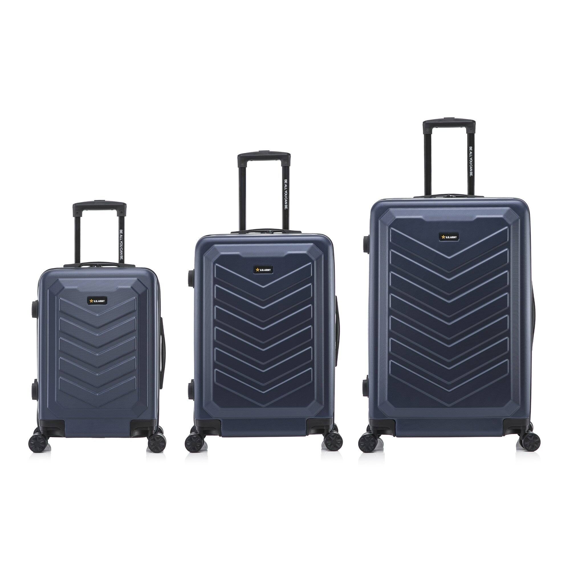 Alt View 2. US Army - FOX 3-Piece Luggage Set 20”/24”/28” - NAVY BLUE.