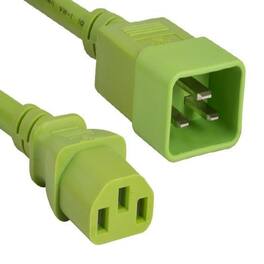 Sanoxy - Cables and Adapters; 3ft 14 AWG 15A 250V Power Cord (IEC320 C20 to IEC320 C13) - Green