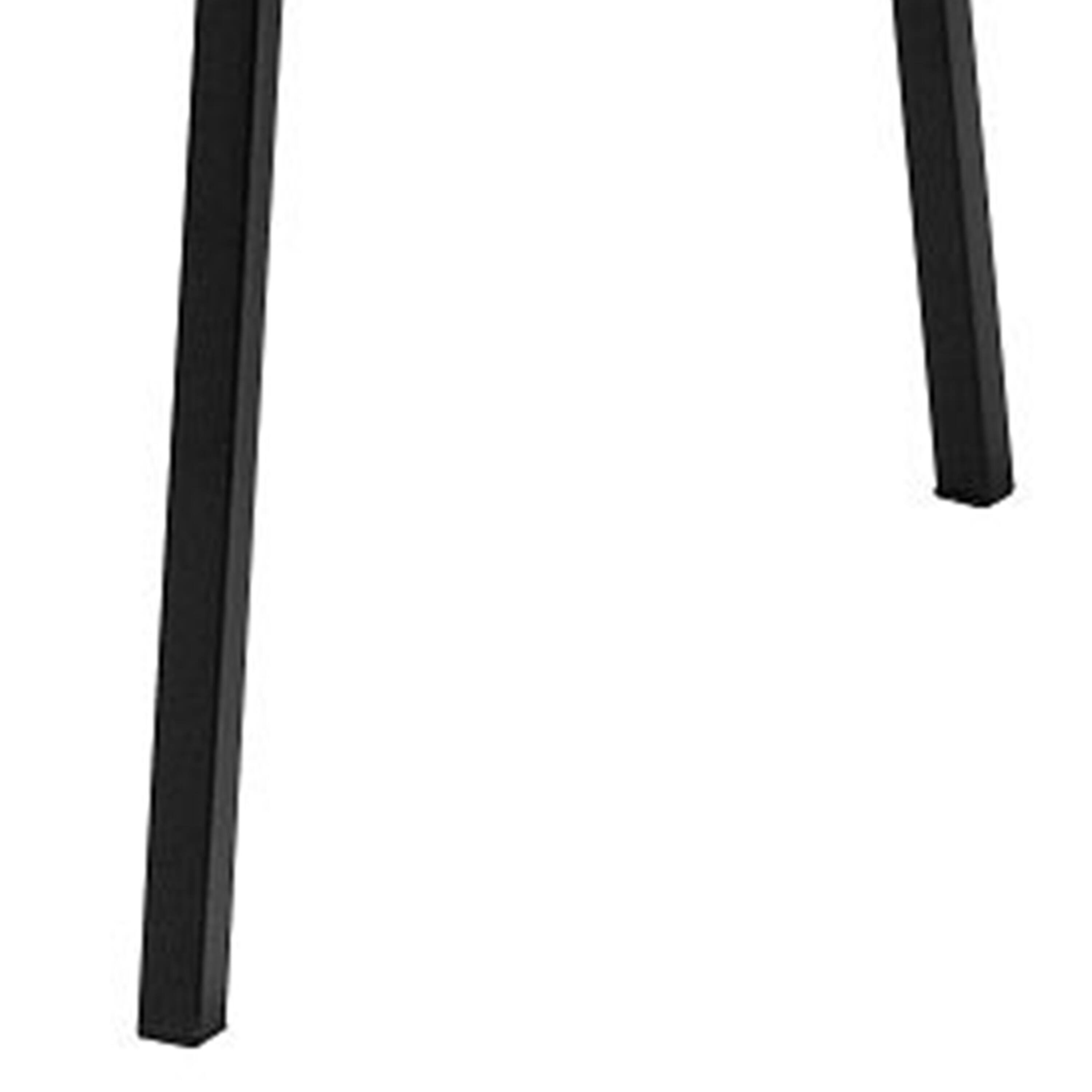 Alt View 3. Manhattan Lane - Nori 24 Inch Side Dining Chair Set of 2, Slatted Back, Faux Leather - Brown, Black.