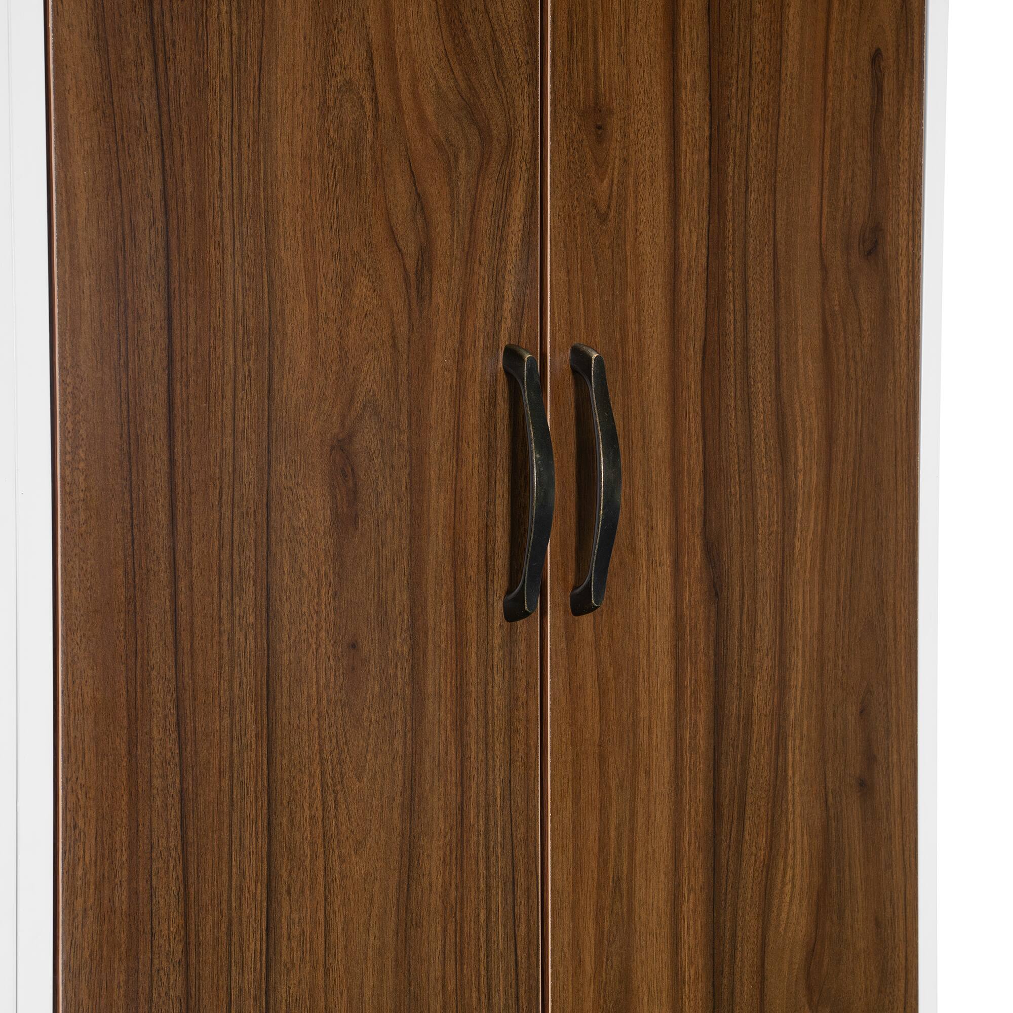 Alt View 8. Tiramisubest - Full Size Murphy Wall Bed in White, MDF+LVL, Space-Saving & Multi-Functional - White.