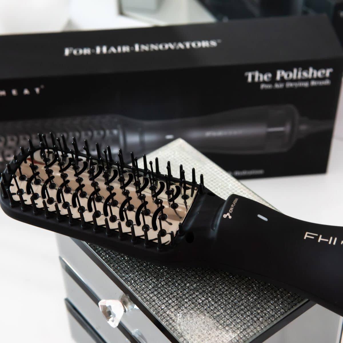 The Polisher is a hair care product designed by FHI. It is a hair dryer and brush combination, which is intended for use by hair innovators. The product is designed to provide efficient and effective hair drying and styling.