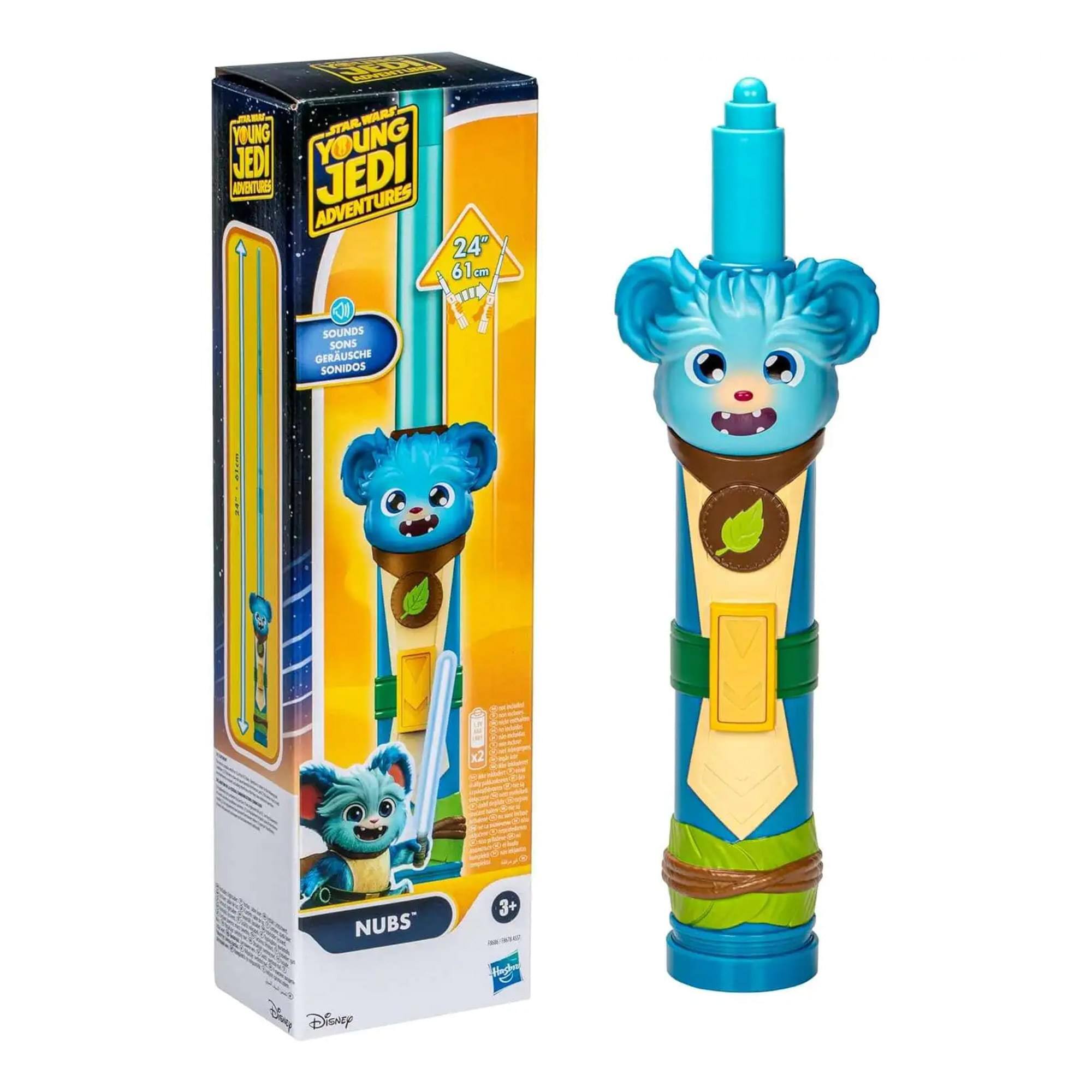 YOUNG JEDI ADVENTURES  
24" 61cm  
SOUNDS GERAUSCHE SONIDOS x2  
NUBS  
Disney  
3+