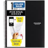 Five Star - 1-Subject Notebook, 8.5" x 11", College Ruled, 100 Sheets - Black