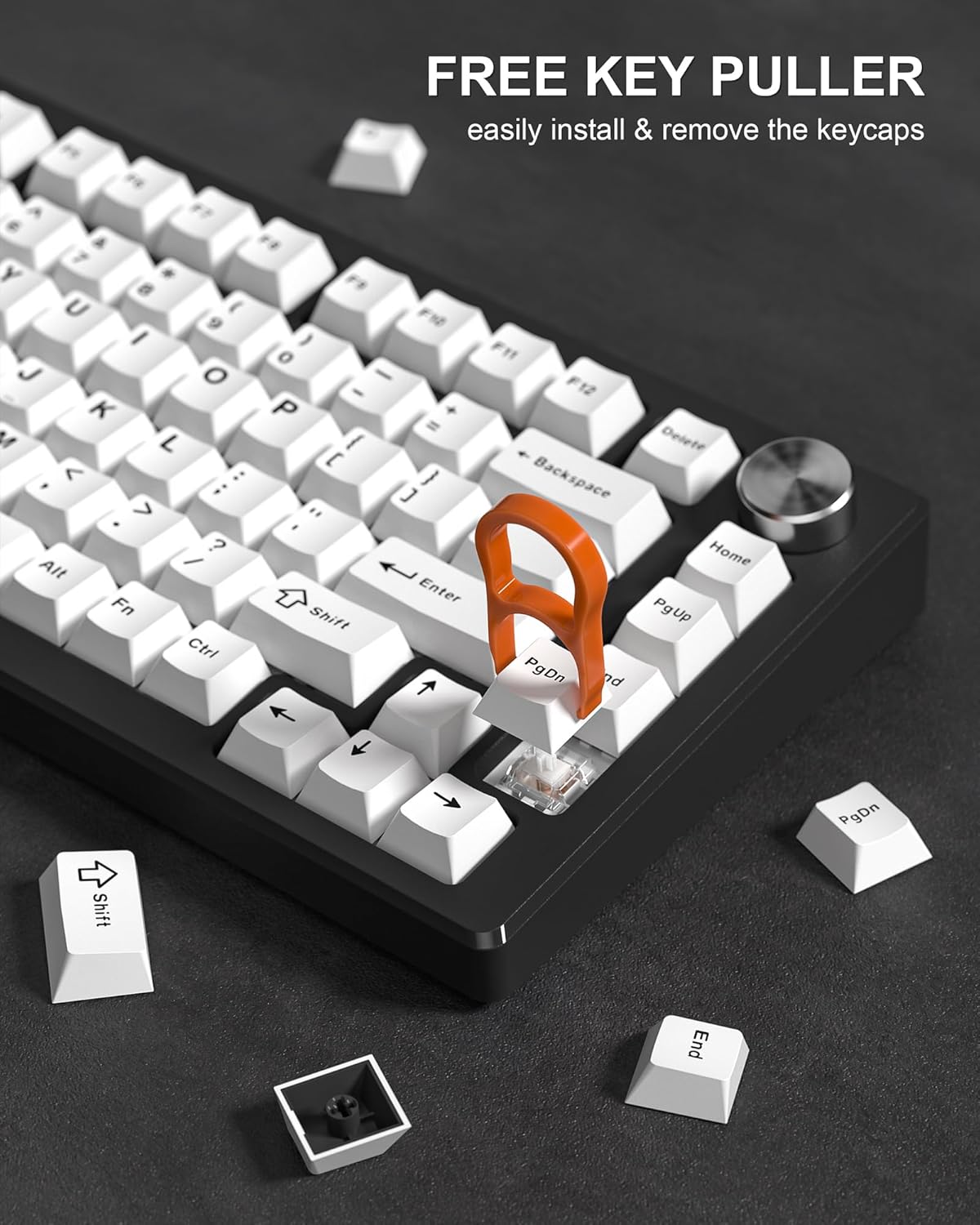 FREE KEY PULLER  
easily install & remove the keycaps