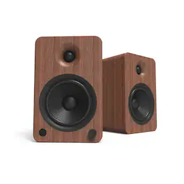 Kanto - YU6 200W Powered Bookshelf Speakers with Bluetooth® and Phono Preamp - Pair - Walnut