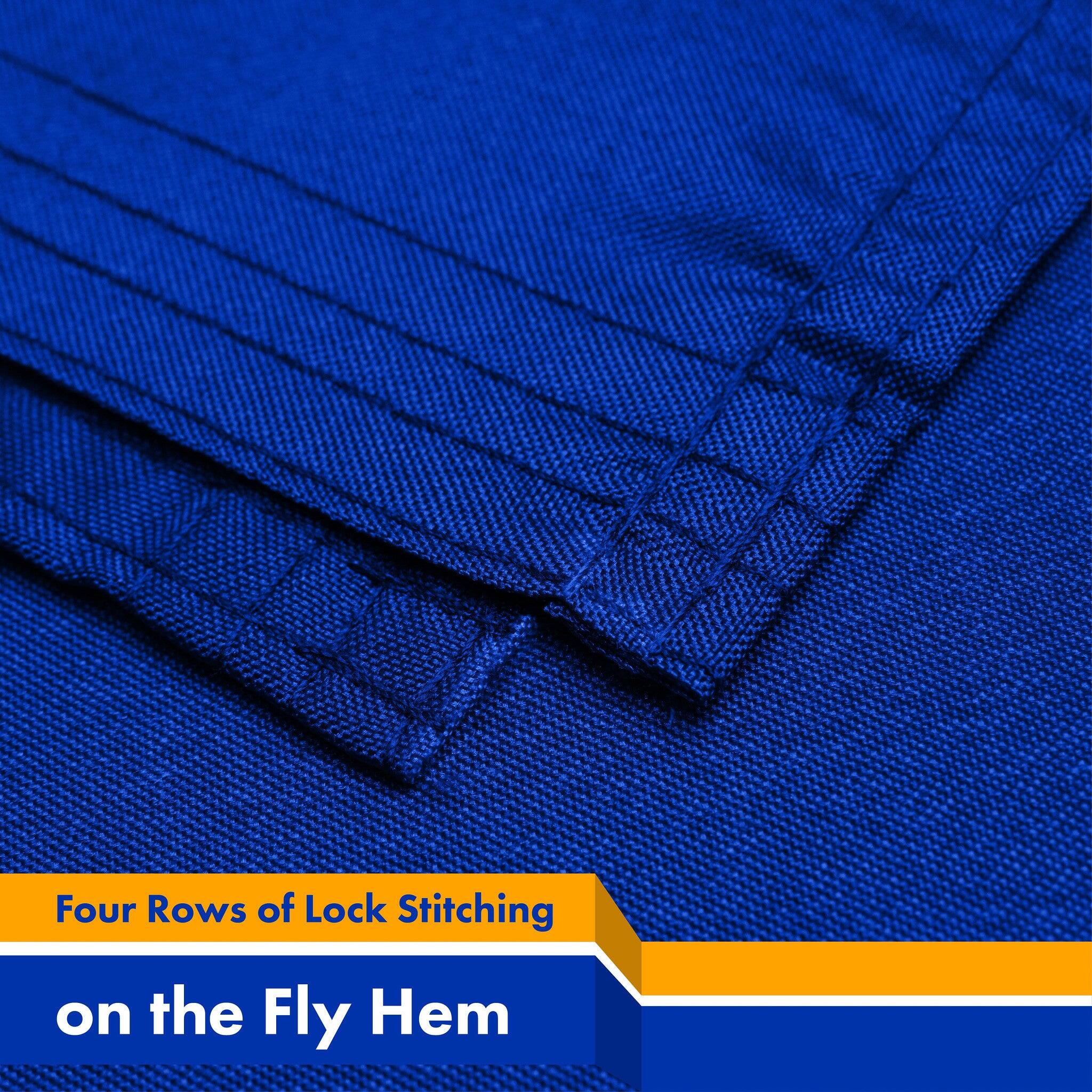 Four Rows of Lock Stitching on the Fly Hem